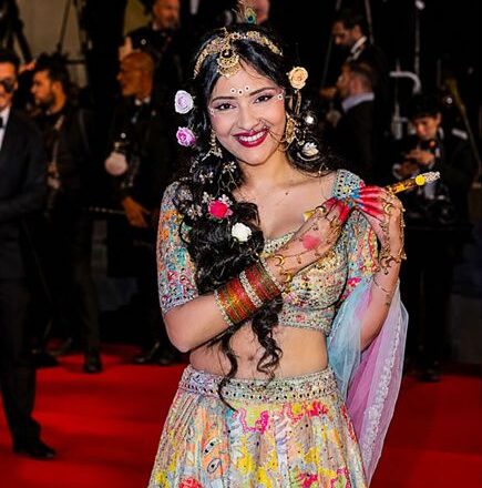 Actress Sanya Thakur Turns Radha Rani At Cannes Red Carpet 2026, Represents Sanatan Culture Globally