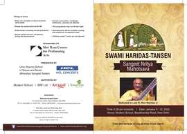 Music And Dance Will Effluent For Four Days In Delhi For Swami Haridas Tansen Sangeet Nritya Mahotsav